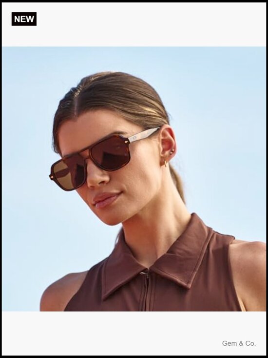 Polarized Aviator Sunglasses for Tennis & Pickleball, UV Protection, Non-Slip main image 6